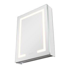 Lighted Medicine Cabinet with Mirror, 20 x 26 in Recessed or Wall Mount, 3 Color Dimmable LED Bathroom Medicine Cabinet with Double-Side Mirror