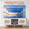 Rattan TV Stand, Boho TV Cabinet for 55 inch TV, Mid Century Modern TV Stand, Rattan TV Console with Adjustable Shelfs for Living Room, Media Room