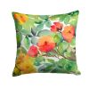 Connecticut Mountain Laurels in Watercolor Throw Pillow Machine Washable, Indoor Outdoor Decorative Pillow for Couch, Bed or Patio, 18Hx18W