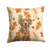 Chesapeake Bay Retriever Heirloom Fall Throw Pillow Decorative Indoor Outdoor Accent Cushion for Couch, Bed or Patio, 18Hx18W