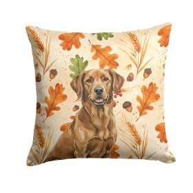 Chesapeake Bay Retriever Heirloom Fall Throw Pillow Decorative Indoor Outdoor Accent Cushion for Couch, Bed or Patio, 18Hx18W