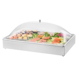 Countertop Food Serving Display Container, 1 x 1 Pan Stainless Steel Food Serving Tray