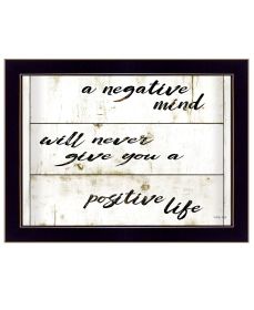 "Positive Life" by Cindy Jacobs, Ready to Hang Framed Print, Black Frame