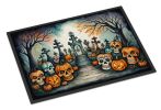 NEW Calaveras Sugar Skulls Spooky Halloween Doormat Front Door Mat Indoor Outdoor Rugs for Entryway, Non Slip Washable Low Pile, 18H X 27W