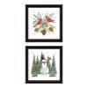 Trendy Decor 4U 2- Piece Vignette Friends Make the Season Merry Black Framed Wall Art for Living Room