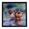 Redhead Duck Framed Metal Print Bathroom, Kitchen, Office, Home Decor Wall Art Ready to Hang, Square, 8X8
