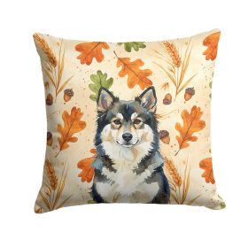Finnish Lapphund Heirloom Fall Throw Pillow Decorative Indoor Outdoor Accent Cushion for Couch, Bed or Patio, 18Hx18W