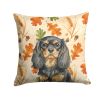 Black and Tan English Toy Spaniel Heirloom Fall Throw Pillow Decorative Indoor Outdoor Accent Cushion for Couch, Bed or Patio, 18Hx18W