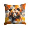 Bear Uniquely Bear Pride Throw Pillow Machine Washable, Indoor Outdoor Decorative Pillow for Couch, Bed or Patio, 14Hx14W