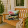 North Carolina Dogwoods in Watercolor Throw Pillow Machine Washable, Indoor Outdoor Decorative Pillow for Couch, Bed or Patio, 18Hx18W