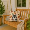 Finnish Lapphund Heirloom Fall Throw Pillow Decorative Indoor Outdoor Accent Cushion for Couch, Bed or Patio, 18Hx18W