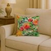 Connecticut Mountain Laurels in Watercolor Throw Pillow Machine Washable, Indoor Outdoor Decorative Pillow for Couch, Bed or Patio, 18Hx18W