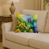 Kentucky Goldenrod in Watercolor Throw Pillow Machine Washable, Indoor Outdoor Decorative Pillow for Couch, Bed or Patio, 14Hx14W