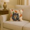 Black and Tan English Toy Spaniel Heirloom Fall Throw Pillow Decorative Indoor Outdoor Accent Cushion for Couch, Bed or Patio, 18Hx18W