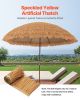 Artificial Thatch Grass Roof, 1.3 x 16.4 ft Mexican Style Tiki Bar Hut Skirt Thatch Roofing Roll, Waterproof & Fire-Resistant