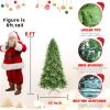 6ft Unlit Green Artificial Christmas Tree, Realistic PE/PVC Spruce Xmas Tree with 1156 Tips, Hinged Fake Holiday Tree