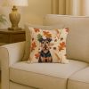 Airedale Terrier Heirloom Fall Throw Pillow Decorative Indoor Outdoor Accent Cushion for Couch, Bed or Patio, 18Hx18W