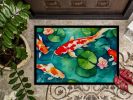 Koi Fish Doormat Front Door Mat Indoor Outdoor Rugs for Entryway, Non Slip Washable Low Pile, 24H X 36W