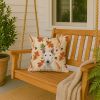 White Bull Terrier Heirloom Fall Throw Pillow Decorative Indoor Outdoor Accent Cushion for Couch, Bed or Patio, 18Hx18W