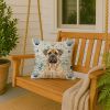 Bullmastiff Coastal Sea Glass Throw Pillow Decorative Indoor Outdoor Accent Cushion for Couch, Bed or Patio, 18Hx18W