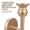 2-Pack Golden Candle Holder Torch Wall Light, Electronic Candle Wall Scone