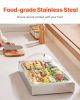 Countertop Food Serving Display Container, 1 x 1 Pan Stainless Steel Food Serving Tray