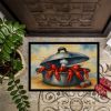 Crawfish Cooking Doormat Front Door Mat Indoor Outdoor Rugs for Entryway, Non Slip Washable Low Pile, 18H X 27W