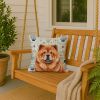 Red Chow Chow Coastal Sea Glass Throw Pillow Decorative Indoor Outdoor Accent Cushion for Couch, Bed or Patio, 18Hx18W
