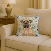 Bullmastiff Coastal Sea Glass Throw Pillow Decorative Indoor Outdoor Accent Cushion for Couch, Bed or Patio, 18Hx18W