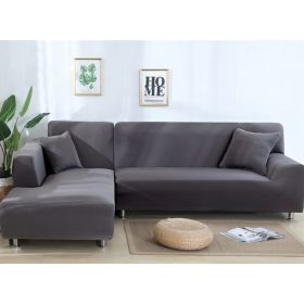 Solid Corner Sofa Covers Couch Slipcovers Elastica Material Sofa Skin Protector Cover Sofa Armchair (Option: 23-Two seat)