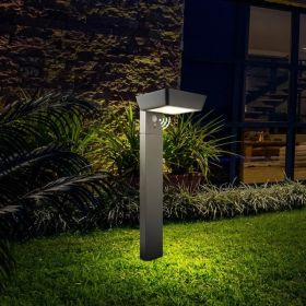 Solar Pathway Lights Outdoor LED Landscape Path Light With Dusk To Dawn Photocell Motion Sensor 1985 (Option: Black)