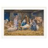 Trendy Decor 4U The Greatest Gift of All - The Birth of Christ White Framed Wall Art for Living Room, Nativity Wall Art Print for Home Decor
