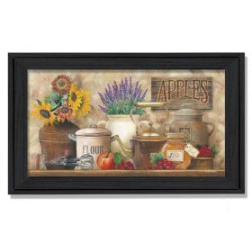 Trendy Decor 4U "Antique Kitchen" Framed Wall Art, Modern Home Decor Framed Print for Living Room, Bedroom & Farmhouse Wall Decoration by Ed Wargo (Color: as Pic)