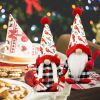 Christmas Gnomes Plush - Xmas Gnomes Santa Scandinavian Tomte Ornaments - Buffalo Check Plaid Christmas Doll - Xmas Decorations for Home, Office